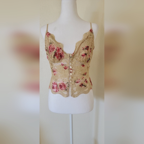 Guess Collection Tops - Guess Collection Floral Lace Corset Top, Size Medium
